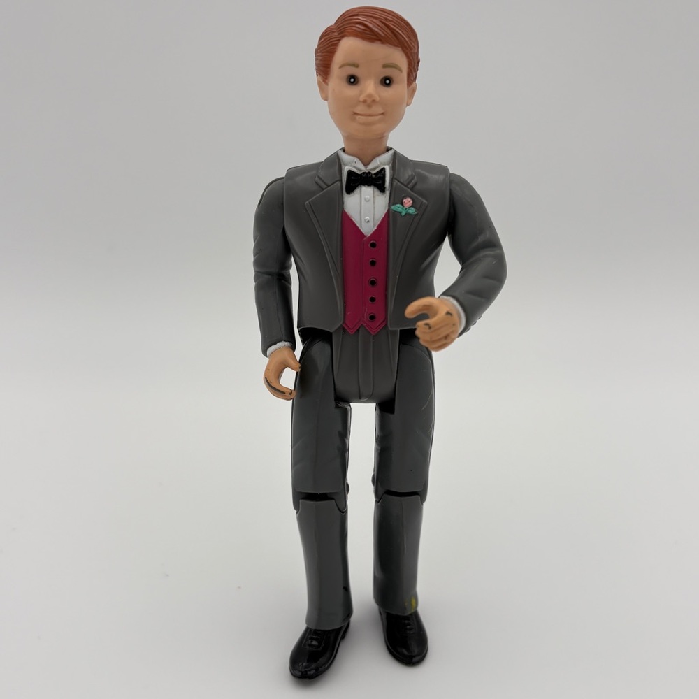 Vintage 1999 Mattel Groom in Tuxedo Dollhouse Man Doll